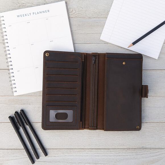 The Charlotte Everyday Traveler's Notebook Leather Wallet Narrow size - Picture 1 of 6